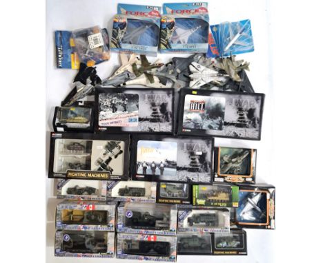Corgi, ERTL, Solido and similar, a boxed/carded and unboxed military group including Aircraft, Tanks, Vehicles and similar. C