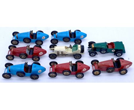 Matchbox Models of Yesteryear, an unboxed group of cars to include No.5 Bentley 1929; type 35 Bugatti 1926 and others. Condit
