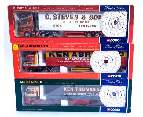 Corgi, a boxed 1:50 scale Commercial group to include 76603 Scania Refrigerated Box Trailer "D. Steven &amp; Son of Wick" and