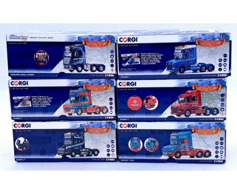 Corgi, a boxed 1:50 scale "Haulers of Renown" Truck group to include CC12834 Scania T "Charlie Lauder" and others. Conditions