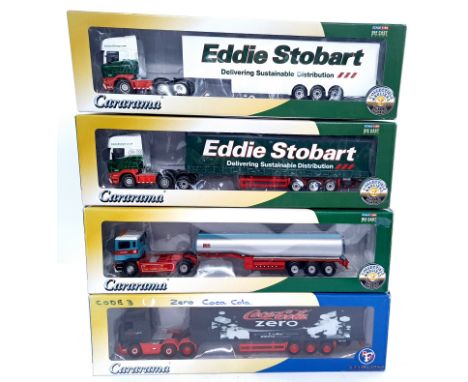 Cararama, a boxed group of 1/50 Scale Commercial Truck/Trailer to include 569009 "Zero Coca Cola" plus others. Conditions gen