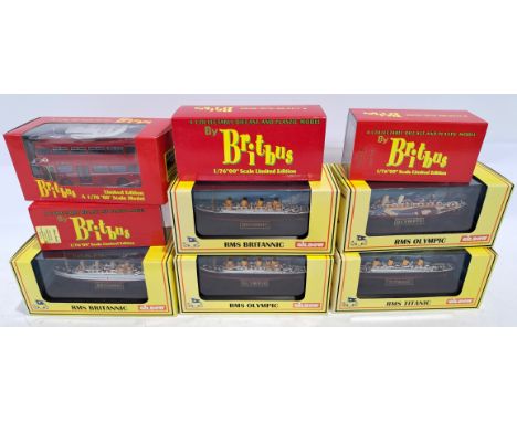 Gilbow &amp; Britbus, a boxed group of models to include Gilbow (1:1750 scale) E10001 RMS "Titanic"; Britbus Scania Metropoli