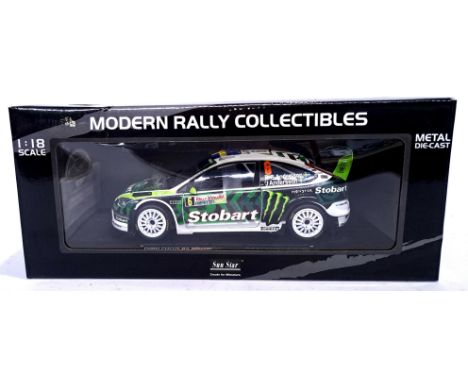Sun Star, a boxed 1:18 scale "Modern Rally Collectibles" 3951 Ford Focus RS WRC08 "6 P-G Andersson/J.Andersson". Conditions g