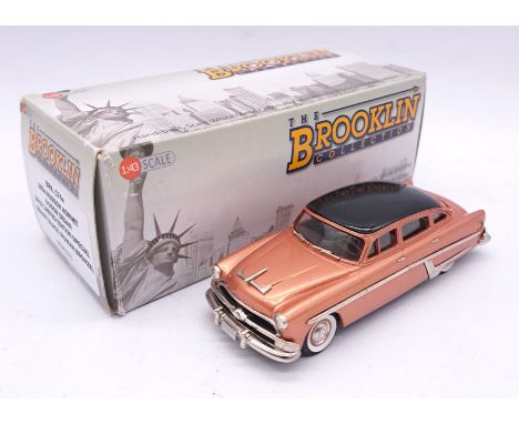 Brooklin Models, a boxed 1:43 scale LDM174x 1954 Hudson Hornet 4-Door Sedan (2012 Limited Edition Special) in Ebony Black/Rom