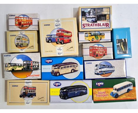 Corgi Classics, a boxed bus group to include 91917 Plaxton Paramount "Highwayman" and others. Conditions although unchecked g