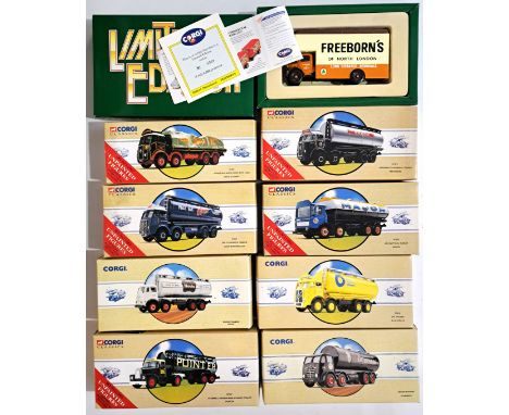 Corgi Classics, a boxed Commercial group to include 97327 Atkinson 8 Wheel Rigid "Eddie Stobart" and others. Conditions altho