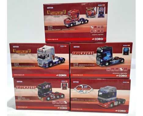Corgi, "Truckfest" &amp; "Hauliers of Renown" a boxed group of 1:50 Scale Trucks to include CC12831 Scania T "Stuart Nicol Tr