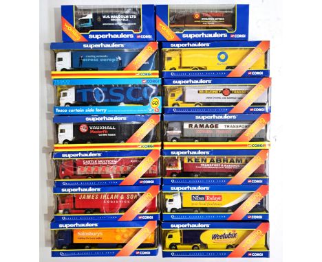 Corgi Superhaulers and similar, a boxed bus group to include TY87015 DAF 95' &amp; Curtainside "Vauxhall Masterfit" and other