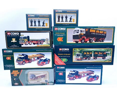 Corgi Classics and similar, a boxed group to include Corgi Classics 97369 "Eddie Stobart" AEC Truck and Trailer plus others. 