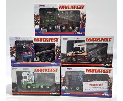 Corgi (Truckfest), a boxed group of 1/50 Scale Trucks to include CC13808 Mercedes-Benz Actros "YUILL &amp; Dodds" and others.