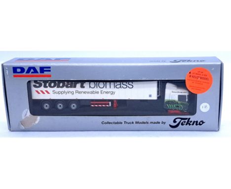 Tekno DAF, a boxed 1:50 scale M002598 Scania "Stobart blomass" Truck/Trailer. Although unchecked for completeness conditions 