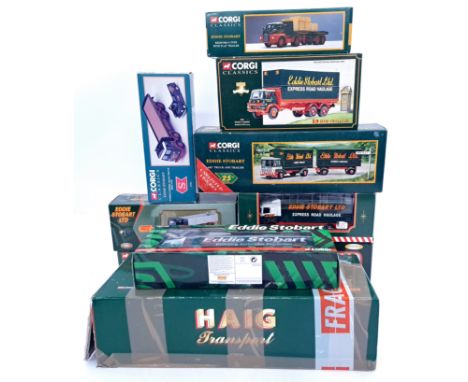 Corgi Classics and similar, a boxed group of Stobart to include Corgi Classics 97369 "Eddie Stobart" AEC Truck and Trailer; C