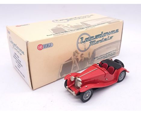 Lansdowne Models (Brooklin) a boxed 1:43 scale LDM63A 1938 AC 16/80 Sports Roadster top down in Red. Condition appears genera