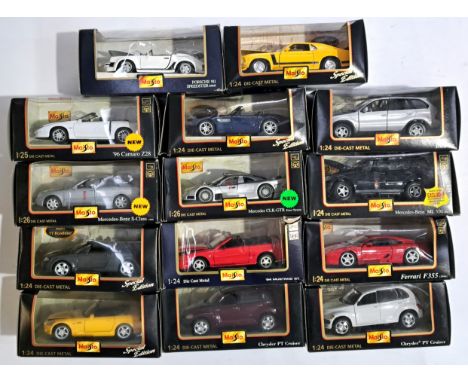 Maisto, a boxed mixed scale group to include Mercedes CLK-GTR and others. Although unchecked for completeness conditions appe