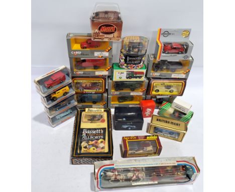 Corgi, Dinky and similar, a boxed group to Include Solido 1151 Delage D8 120-1939 and others. Conditions generally appear to 
