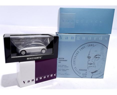 Vanguards, a boxed 1/43 scale models to include AU2002 Austin Centenary Set; VA05801 Morris Minor Saloon and others. Conditio