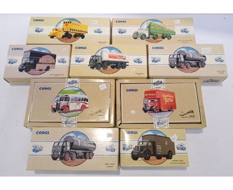 Corgi, a boxed group of 1:50 Scale "Commercial" Vehicles. Includes Bedford O Series "Post Office Telephones" 97125 with other