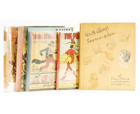 Disney (Walt) Sketch-Book of Snow White and the Seven Dwarfs, first edition, frontispiece and 11 tipped-in colour plates, cap