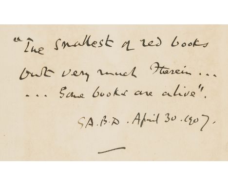 NO RESERVE Hodgson  (Ralph) The Last Blackbird and other lines, first edition, first issue with t.e.g., George A.B.Dewar the 