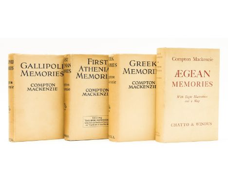 Mackenzie (Compton) Gallipoli Memories, map frontispiece, 1929; First Athenian Memories, 1931; Greek Memories, photographic f