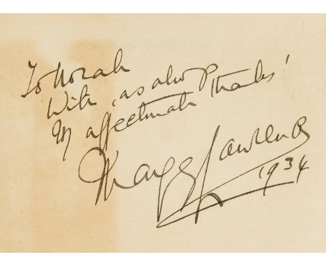 Lawrence (Margery H.) Madam Holle, first edition, signed presentation inscription from the author to endpaper, light browning