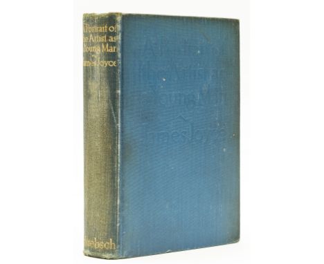 Joyce (James) A Portrait of the Artist as a Young Man, first edition, original blindstamped cloth, spine rubbed and faded, li