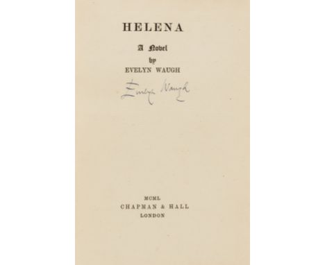 Waugh (Evelyn) Helena, first edition, signed by the author on title, browning to half-title, ink ownership inscription to end