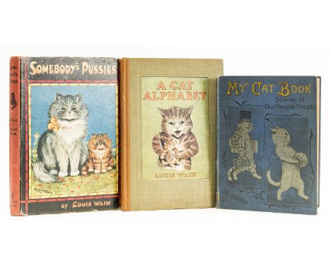 Wain (Louis) A Cat Alphabet, neat ink ownership inscription, original cloth-backed boards with mounted colour illustration to
