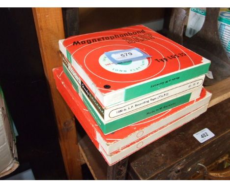 5 Vintage Reel to Reel Tapes