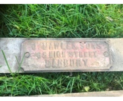 Vintage Cast Iron Dealer / Suppliers Badge . The sign is approx 10 x 3 inches