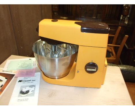 Retro Kenwood Chef Mixer colour orange with manual etc