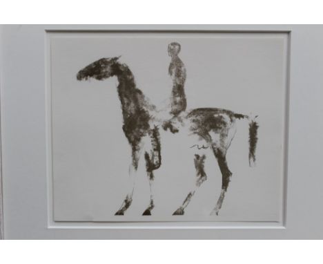 *Dame Elisabeth Frink (1930 - 1993), lithograph - Small Horse and Rider, 1970, in glazed frame, 26cm x 33cm Provenance: Stanl