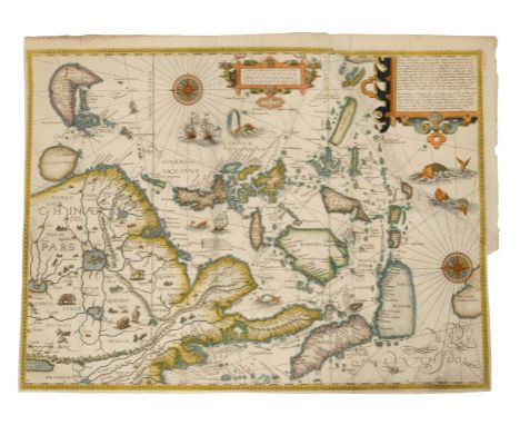 Jan Huygen Van Linschoten (1563-1610), hand-coloured map - ‘Exacta &amp; Accurata Delineatio cum Orarum Maritimarum tum Etiam