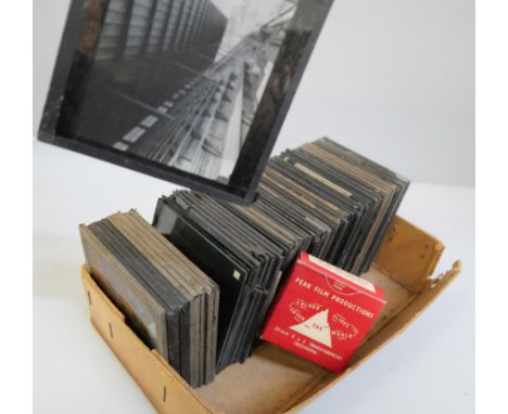 A box of 60 lantern slides 