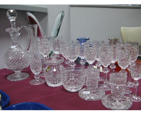 A Waterford Crystal Part Table Service, to include six faceted baluster stem port, three large wines, three small wines, four