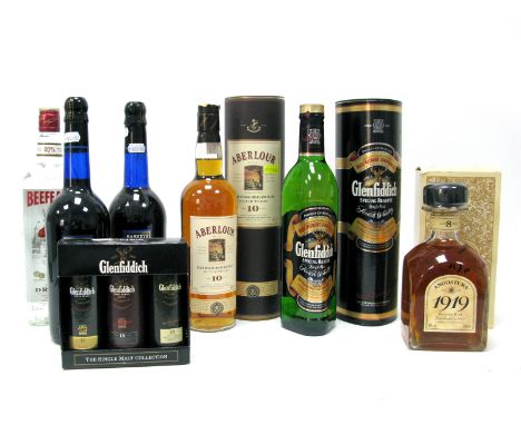 Spirits - Aberlour Pure Single Malt Highland Scotch Whisky 10 Years, 70cl, 40% Vol., boxed; Glenfiddich Special Reserve Singl