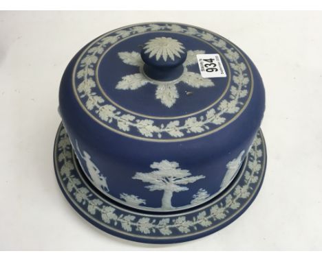 A large Wedgewood Jasperware Stilton dish and cover.