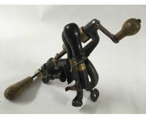 Two 19th Century gun cartridge loading tools fitted for table tops