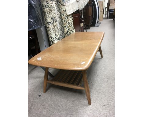 A long Vintage Ercol coffee table, 104 x 45