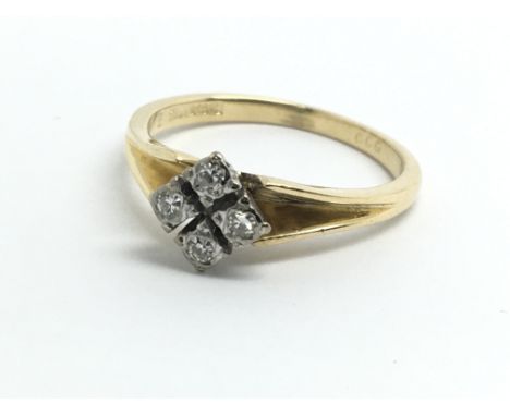 An 18ct yellow gold and diamond ring, approx 0.25ct, ring size approx L/M