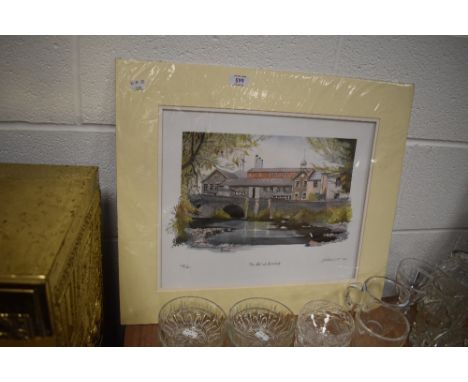 A signed and limited print of the mill at Burneside, 398/500.