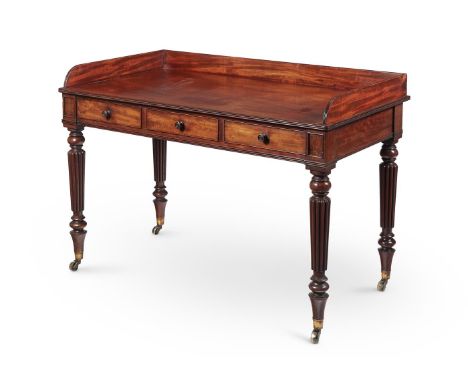 A REGENCY MAHOGANY DRESSING TABLEATTRIBUTED TO GILLOWS, CIRCA 1815The underside of one drawer bearing indistinct pencil initi