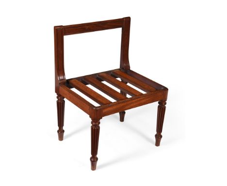 A REGENCY MAHOGANY LUGGAGE RACK ATTRIBUTED TO GILLOWS, CIRCA 1815Of rare galleried form 84cm high, 62cm wide, 50cm deep For a