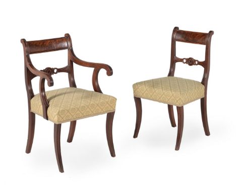 A SET OF EIGHT REGENCY MAHOGANY DINING CHAIRSCIRCA 1815To include two armchairs 87cm high, 49cm wide, 50cm deep, the armchair