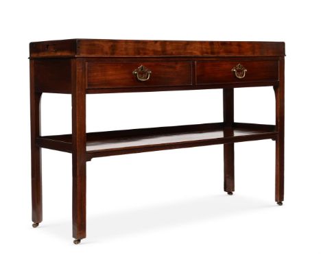 A RARE GEORGE III MAHOGANY TRAY TOPPED SIDE TABLECIRCA 177078.5cm high, 116cm wide, 38.5cm deepThe design and style of this t