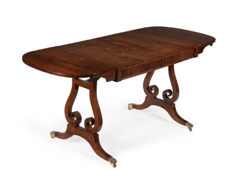 Y A REGENCY ROSEWOOD SOFA TABLECIRCA 181574.5cm high,  94.5cm wide unextended, 66cm deep