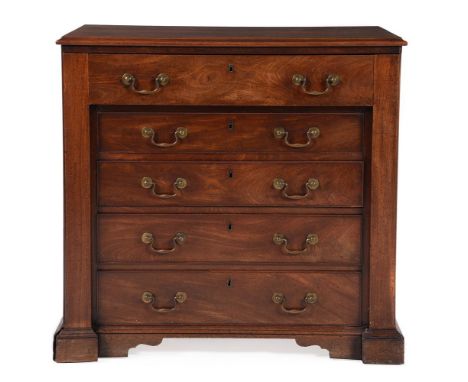 A GEORGE II MAHOGANY WRITING OR ARTIST'S CHESTIN THE MANNER OF THOMAS CHIPPENDALE, CIRCA 1760The top with an edge moulding to