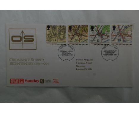 Great Britain 1991 (17 Sept) Ordnance Survey EC3 Bicentenary, Tower of London, OS Official FDC