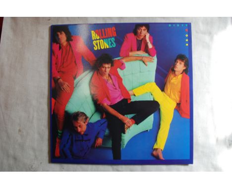 Rolling Stones - Dirty Work (LP)1986-CBS 86321 with inner , with cartoon strip one side and lyrics on the other, near mint sl
