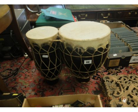 A set of bongo drums